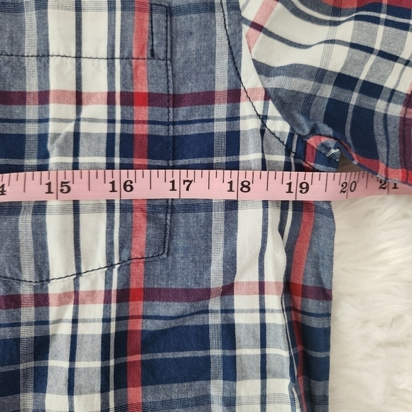 Class Club Boy's Short Sleeve Plad Button down shirt. Size 18/20. New. C1 - Picture 4 of 8